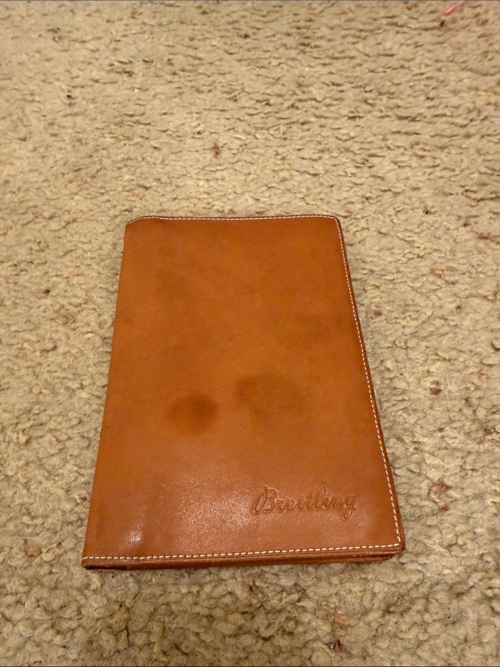 Authentic Breitling Tan Smooth Calf Leather Passport Wallet